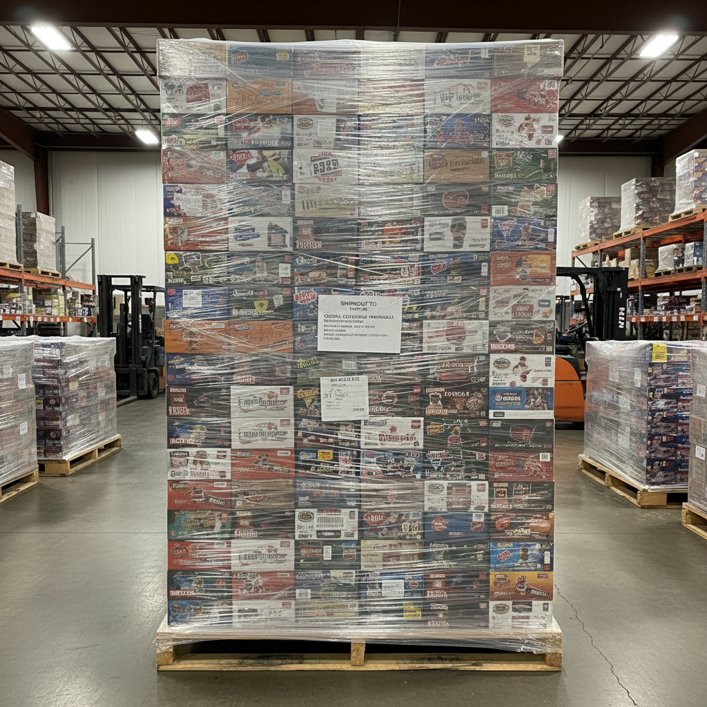 A stack of packaged sports cards ready for shipment, illustrating the volume required for low-margin sales.